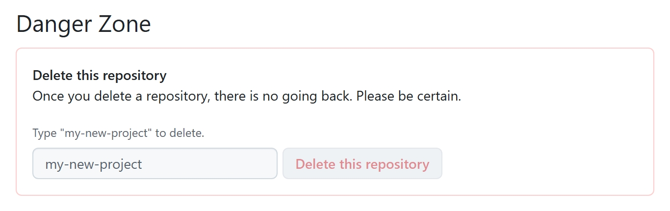 GitHub Danger Zone